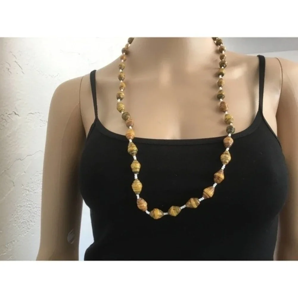 Paper Bead Necklace